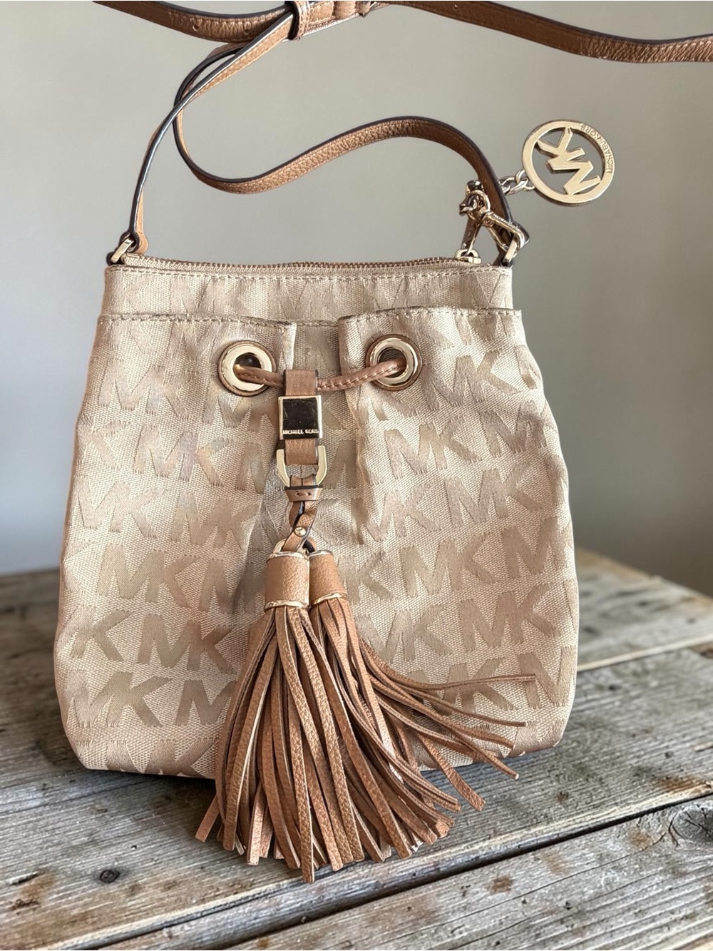 Michael Kors Camden Drawstring Bucket Crossbody Bag